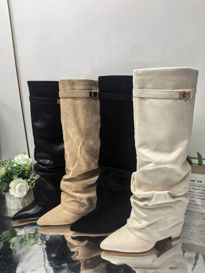 Metal Buckle Boot
