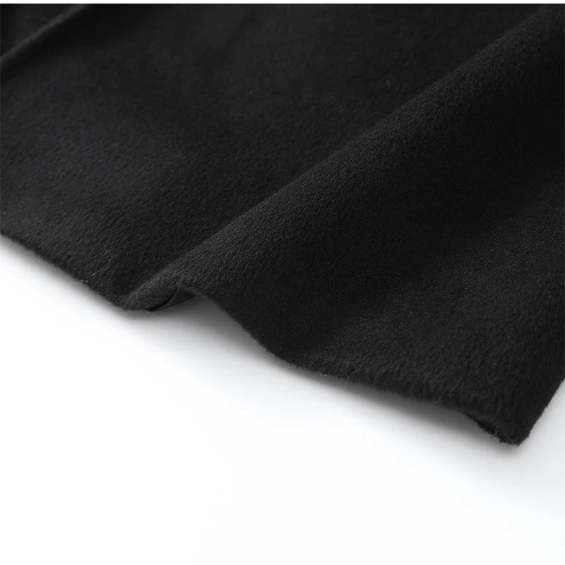 Chic Retro Black Fur Coat