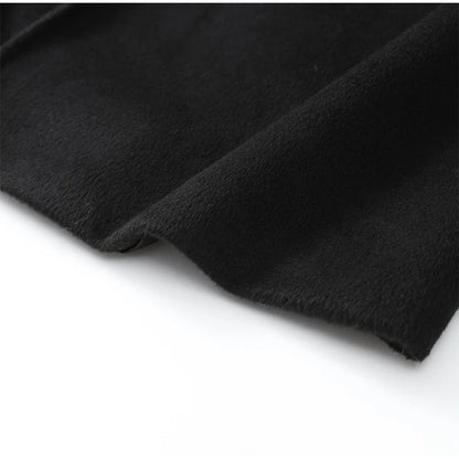 Chic Retro Black Fur Coat