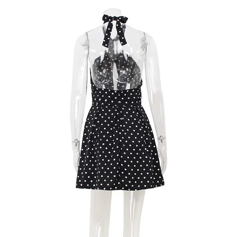 Polka Dot Halter Dress