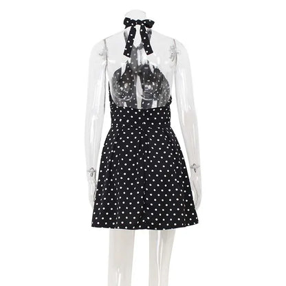 Polka Dot Halter Dress