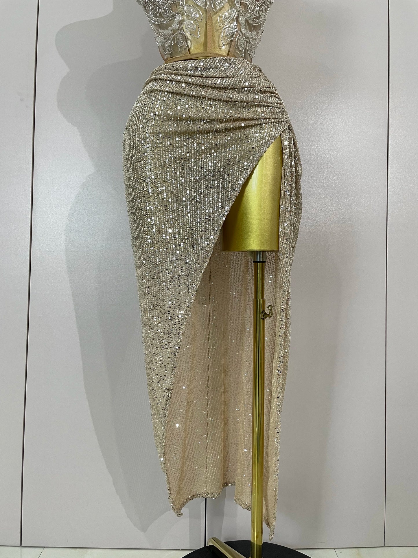 Strapless Sequin Two Pieces Set