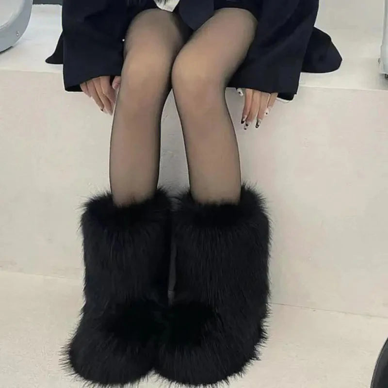 Fluffy Faux Fur Boots