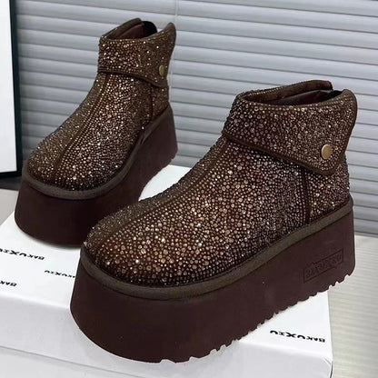 Rhinestone Ankle Boots