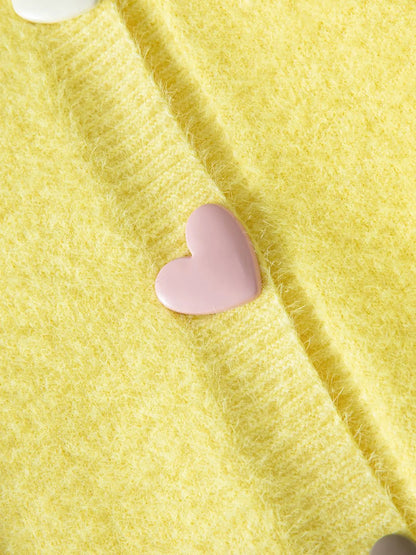 Yellow Heart Cardigan
