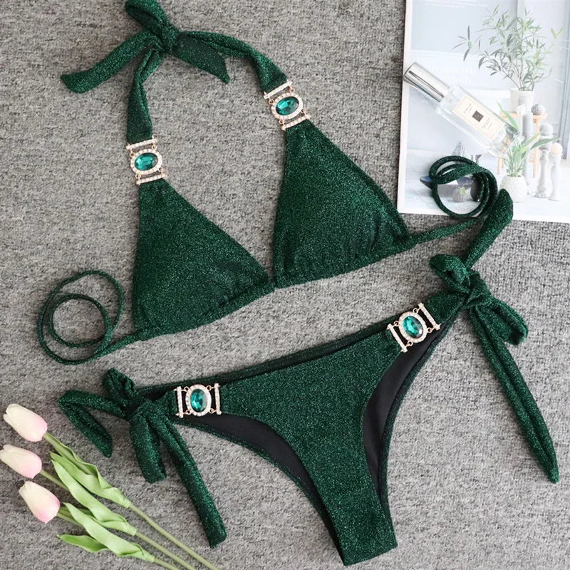 Rhinestone Diamond Bikini