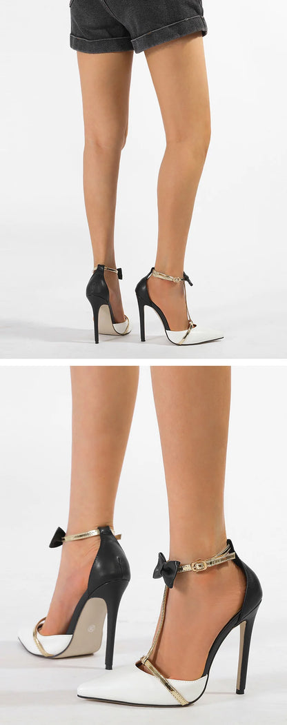 Ankle Strap Bow Pumps