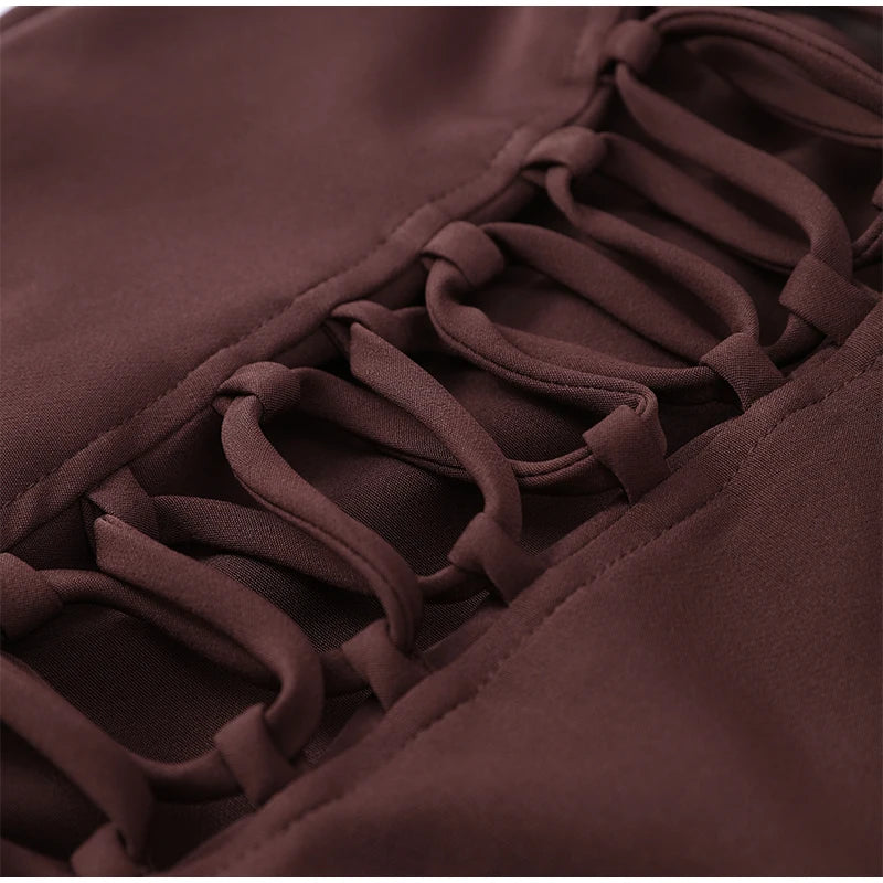 Solid Pleated Hem Mini