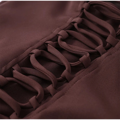 Solid Pleated Hem Mini