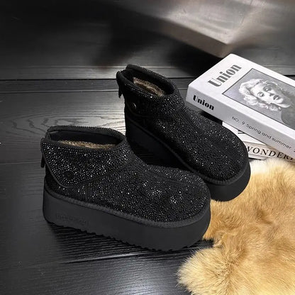 Rhinestone Ankle Boots