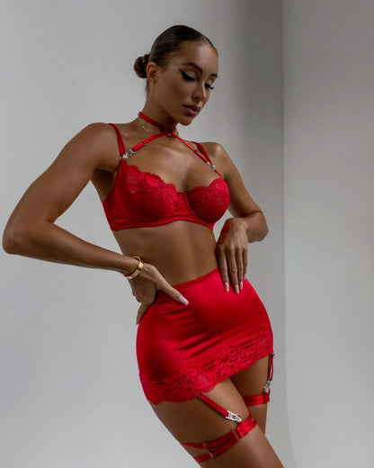 Romantic Lace Halter Set