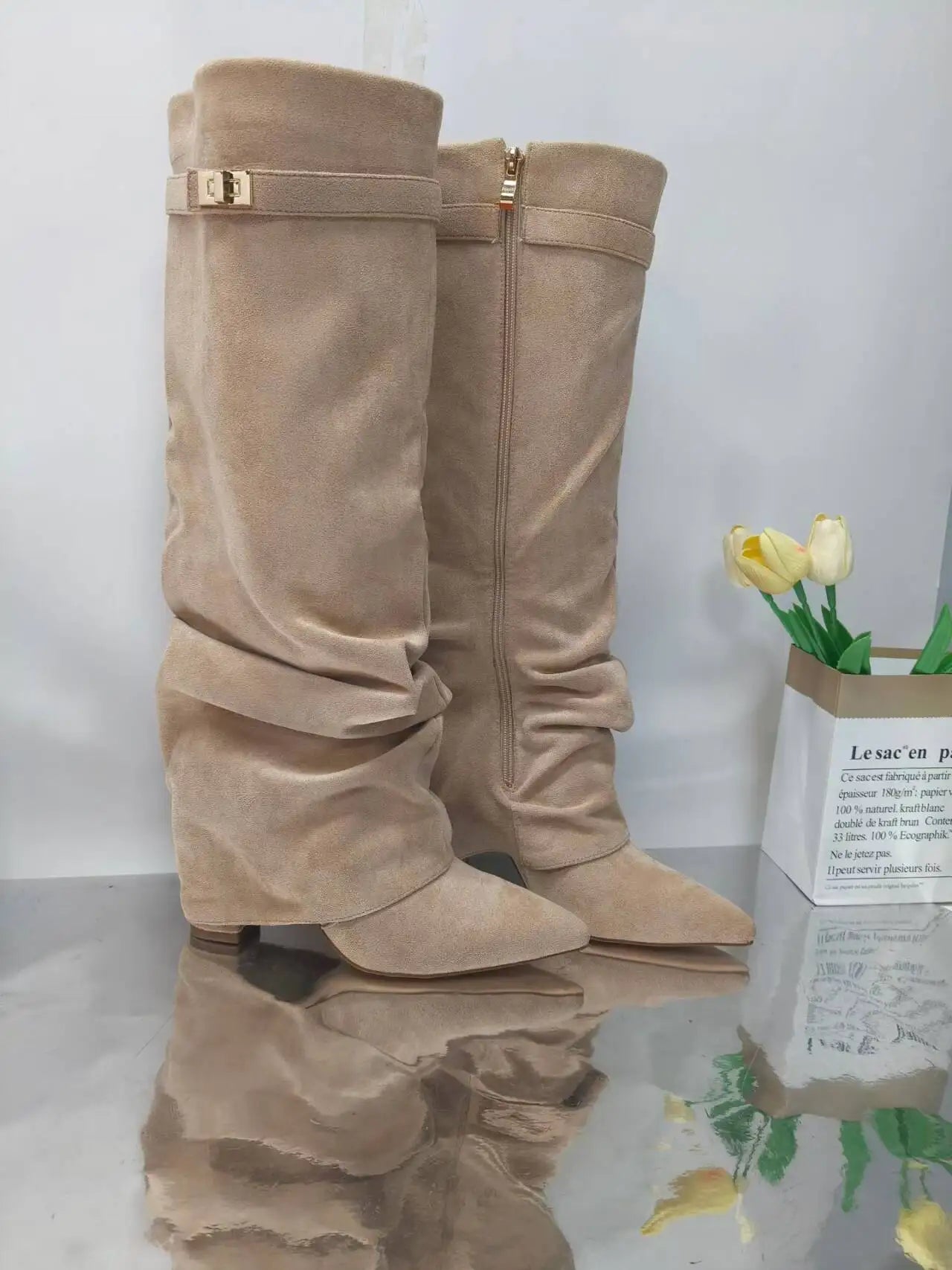 Metal Buckle Boot