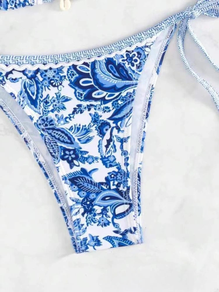 Halter String Triangle Two Piece Bikini