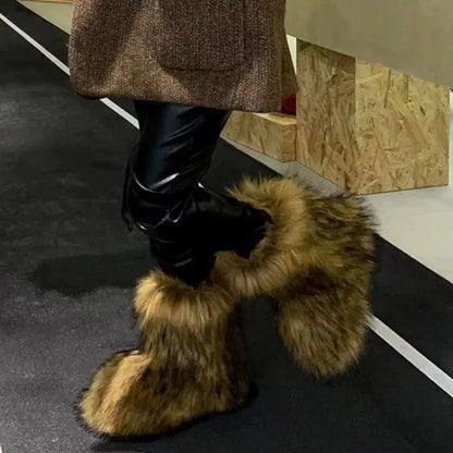 Fluffy Faux Fur Boots
