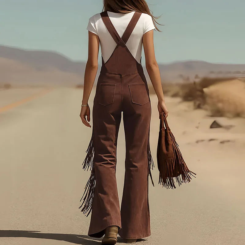 Wide Leg Tassel Trousers