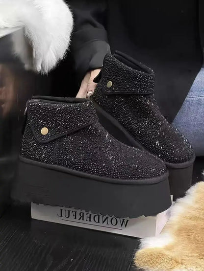 Rhinestone Ankle Boots