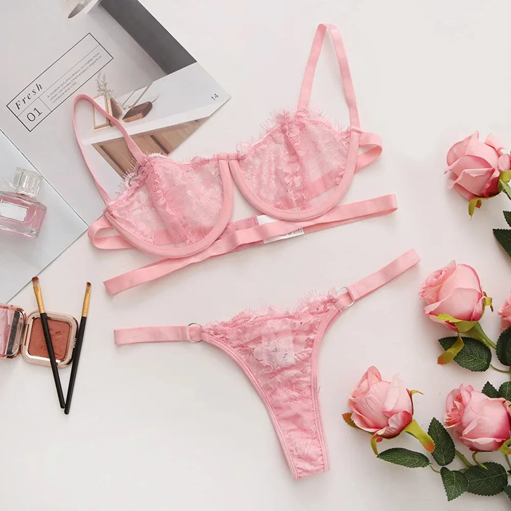 Transparent Lace Embroidery Set