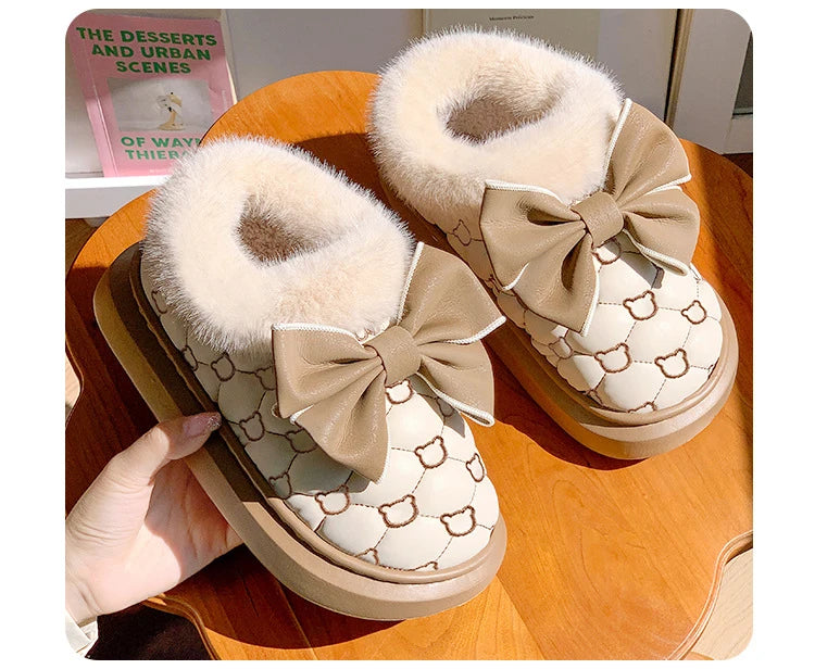 Platform Bow Slippers