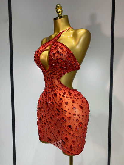 Rhinestone Evening Gown