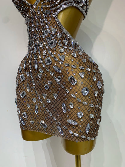 Rhinestone Evening Gown