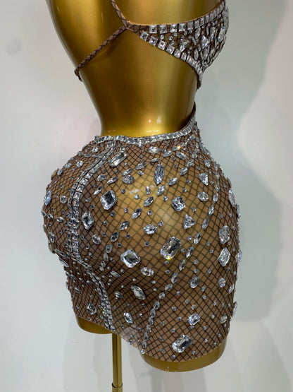 Rhinestone Evening Gown