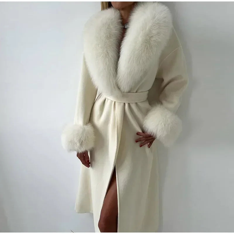 Chic Retro Black Fur Coat