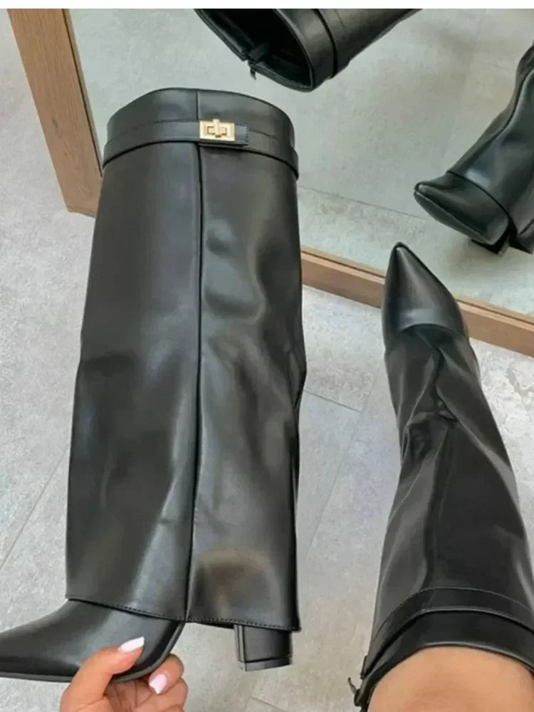 Metal Buckle Boot