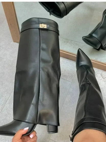 Metal Buckle Boot
