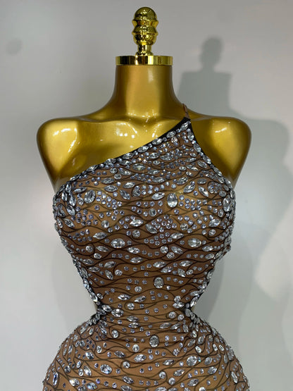 Rhinestone Evening Gown