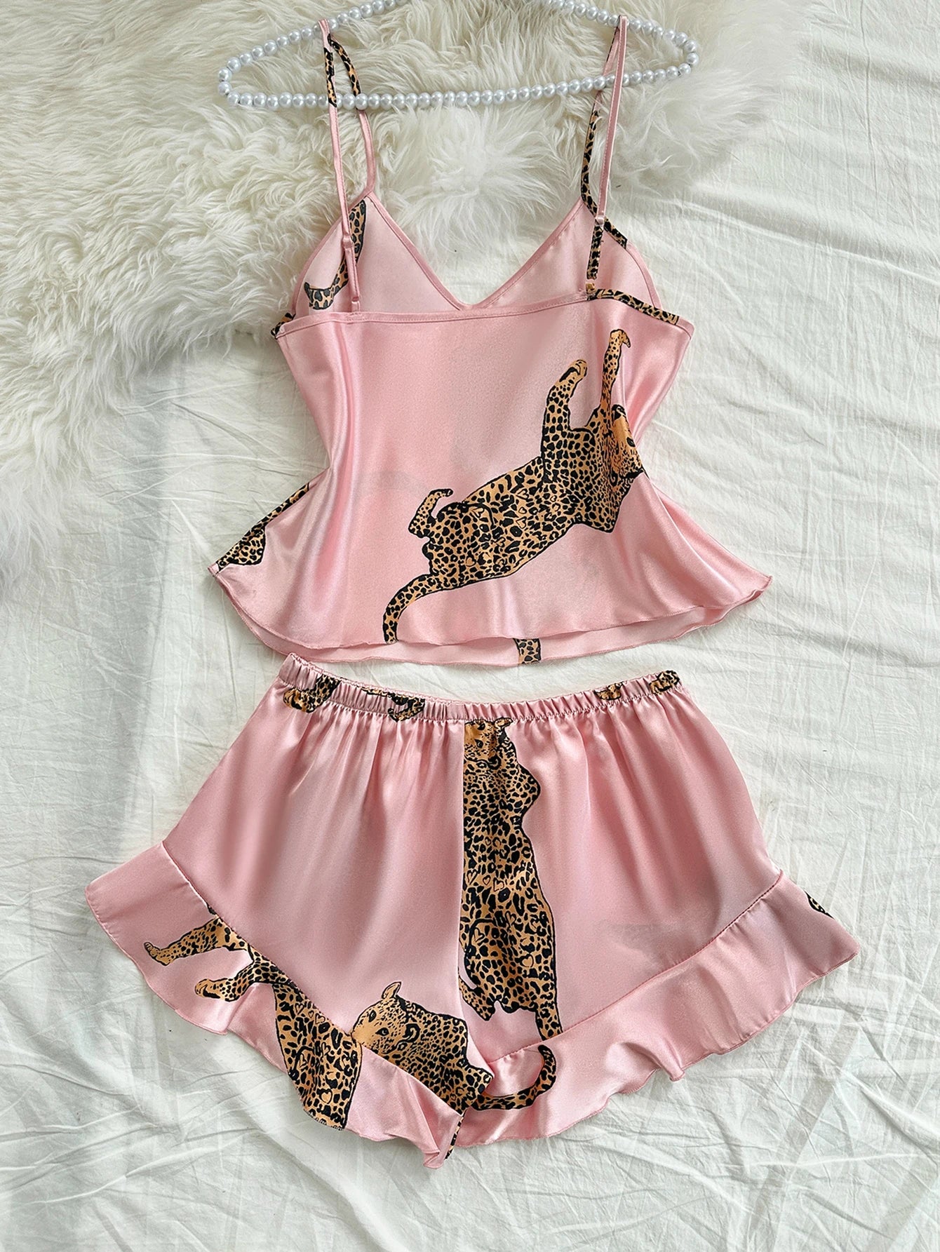 2-Piece Leopard Print Pajama Set