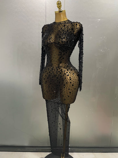 Sheer long sleeve Dress