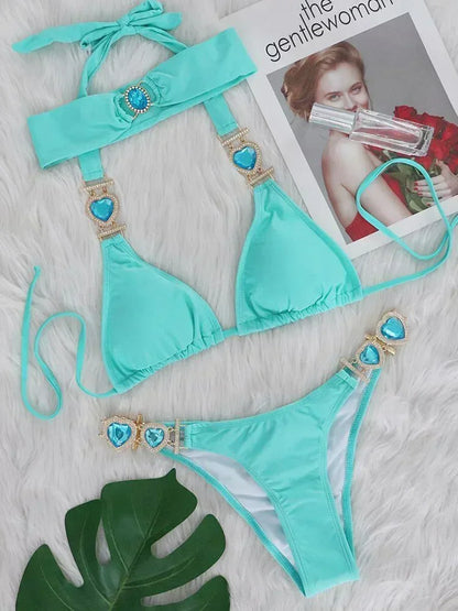 Rhinestone Diamond Bikini