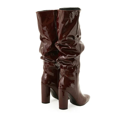 Pleated Point Slip On Boot