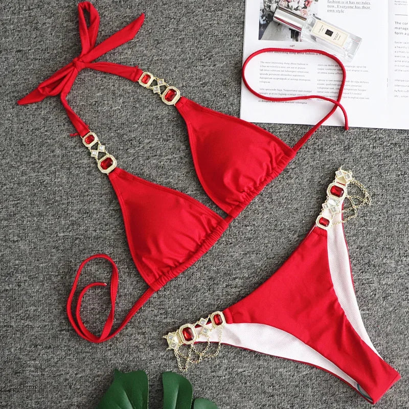 Rhinestone Diamond Bikini