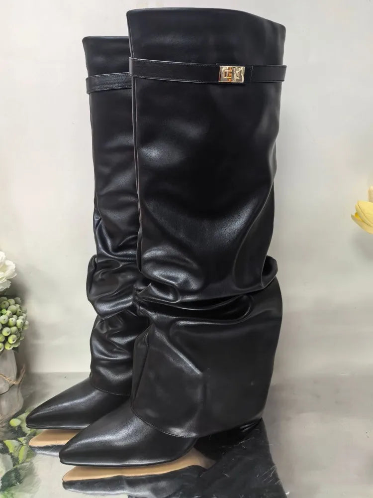 Metal Buckle Boot