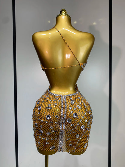Rhinestone Evening Gown