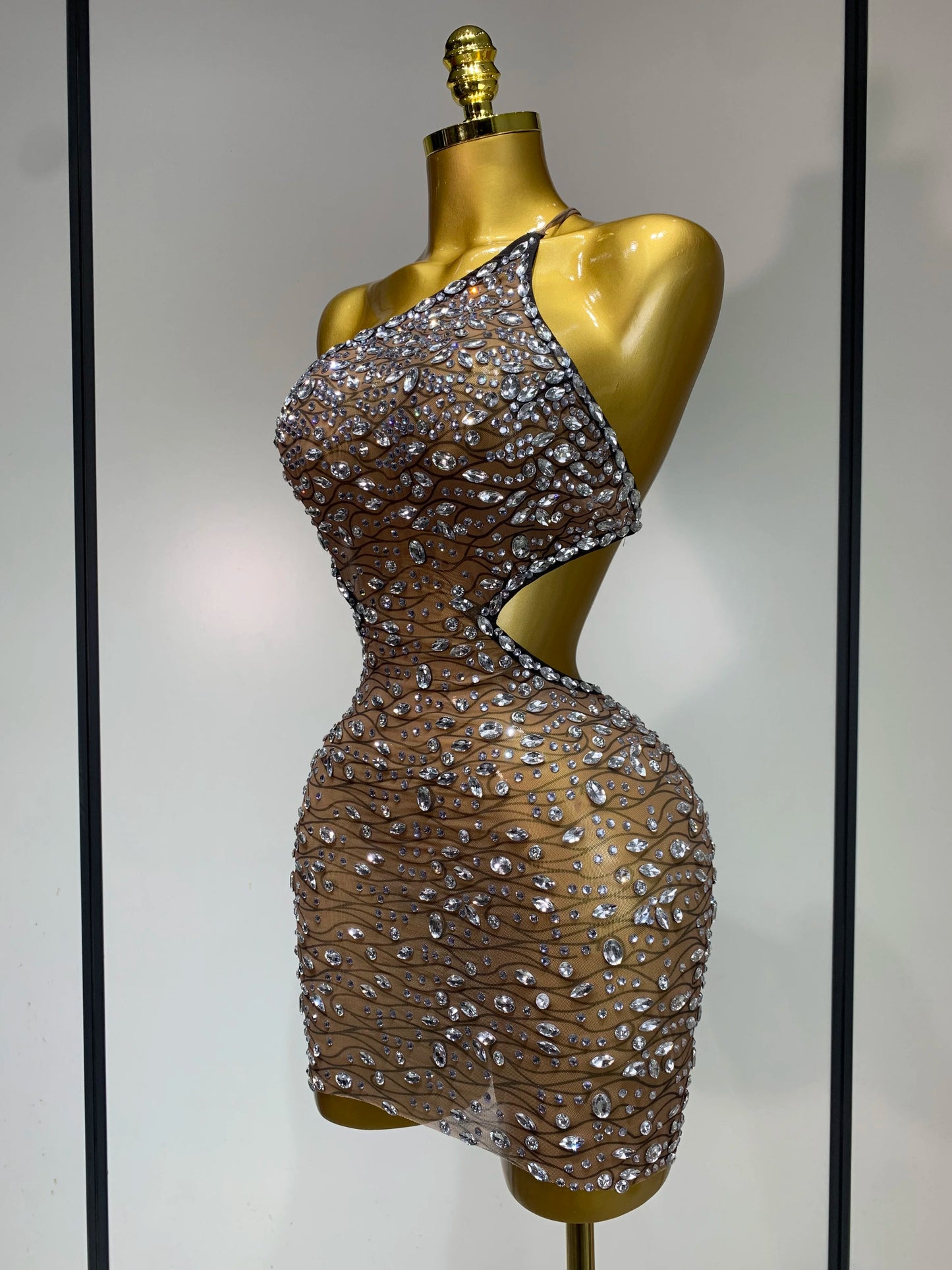 Rhinestone Evening Gown