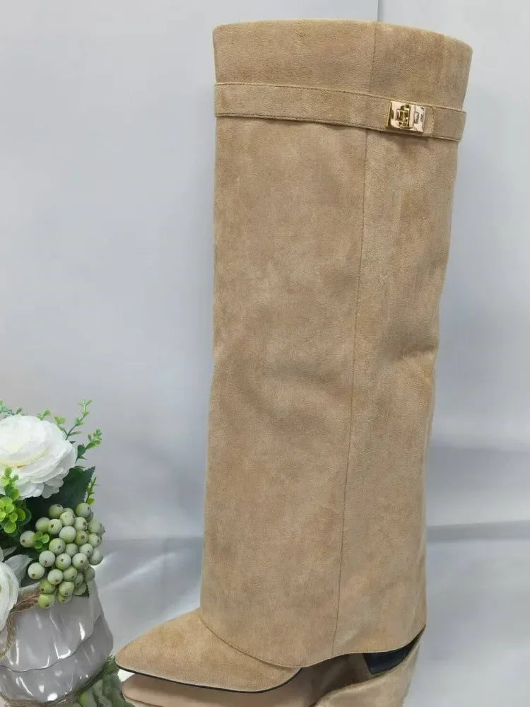 Metal Buckle Boot