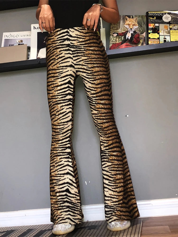 Animal Print Flare Leggings