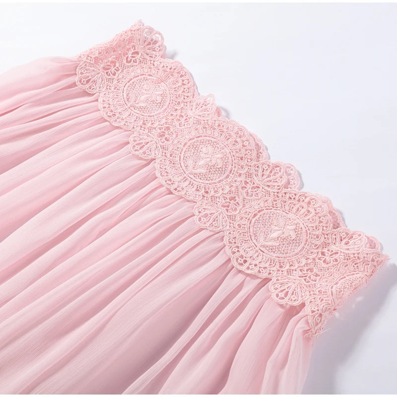 Sheer Lace Ruffle Chic Set