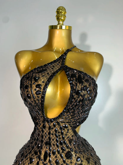 Rhinestone Evening Gown