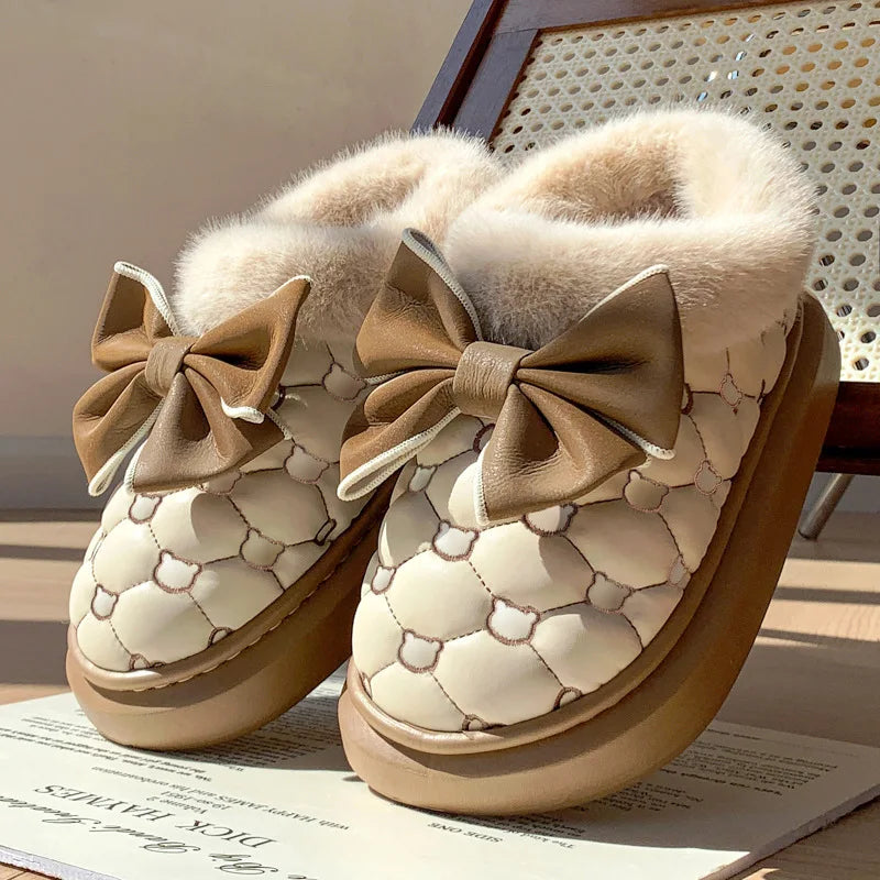 Platform Bow Slippers