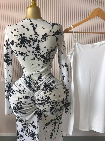 Stacked Mesh See Though with Lining