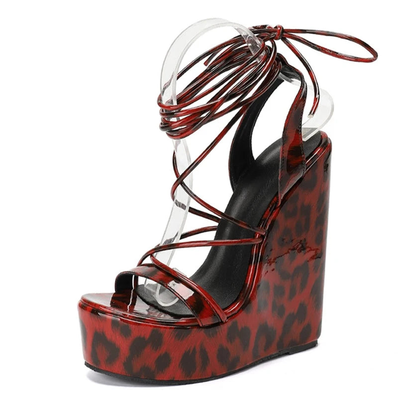 Red Leopard Print Platform