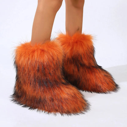 Fluffy Faux Fur Boots