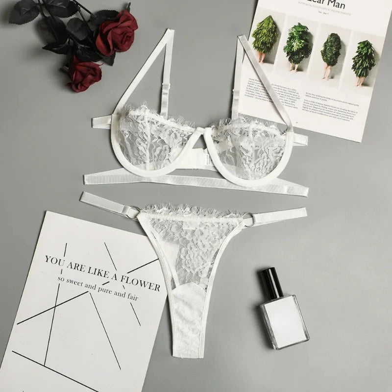 Transparent Lace Embroidery Set
