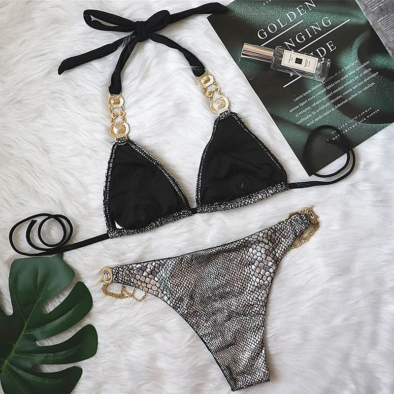 Rhinestone Diamond Bikini