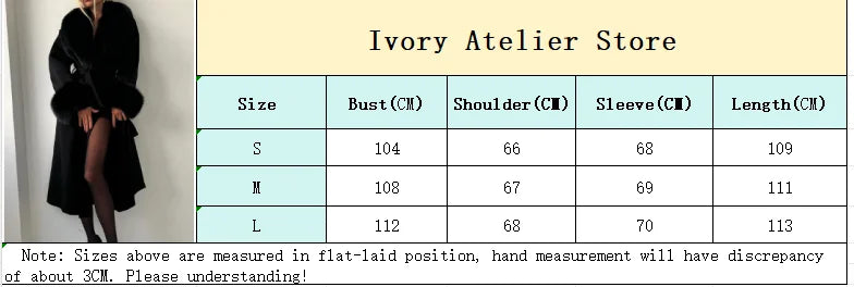 Chic Retro Black Fur Coat