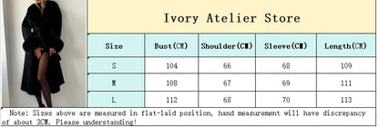 Chic Retro Black Fur Coat