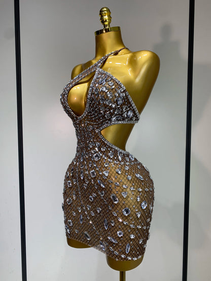 Rhinestone Evening Gown